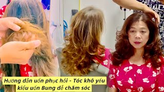 Share how to curl and restore dry hair #trungmaster #lamdep #hair