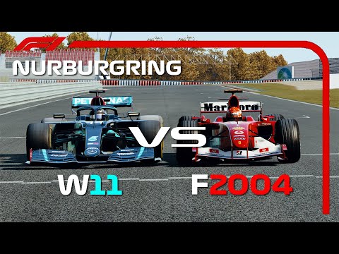 F1 2020 Mercedes vs 2004 Ferrari - NURBURGRING