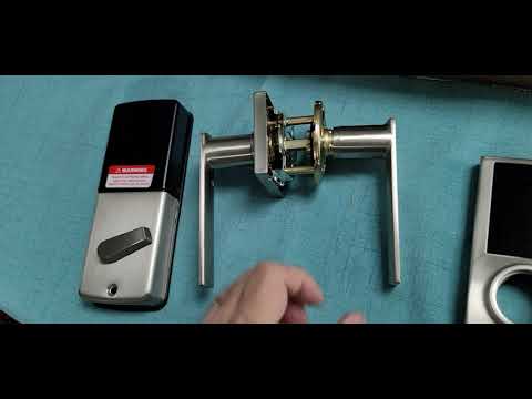 Amazon Basics Grade 3 Electronic Touchscreen Deadbolt Door Lock with Passage Lever - Matte Black