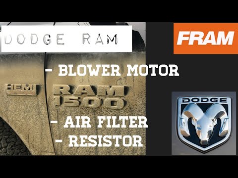 Dodge Ram 1500 Blower motor, cabin air filter, resistor install