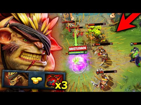 Hard Carry Bristleback 42Kills 🔥🔥🔥x3 Heart of Tarrasque 1033GPM | Dota 2