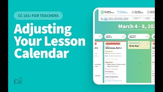 How to Adjust Your Calendar in Common Planner (Shift Lessons & Add Breaks)