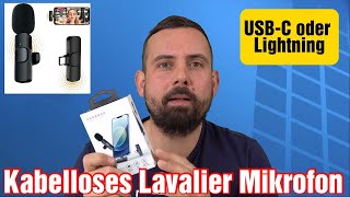 ✅ Wireless Lavalier Mikrofon für USB C | Plug & Play + stabile Verbindung | Für TikTok, YouTube etc.
