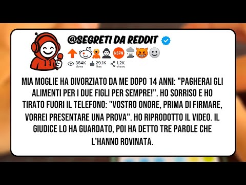 Mia moglie ha divorziato da me dopo 14 anni: "Pagherai gli Alimenti Per i Due Figli Per Semrpe!"...