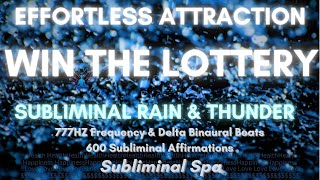 Wake Up Lucky Charm Win The Lottery 🍀 10 Hrs Rain For Sleep🍀777 Hz &amp; Binaural Beats🍀600 Affirmations