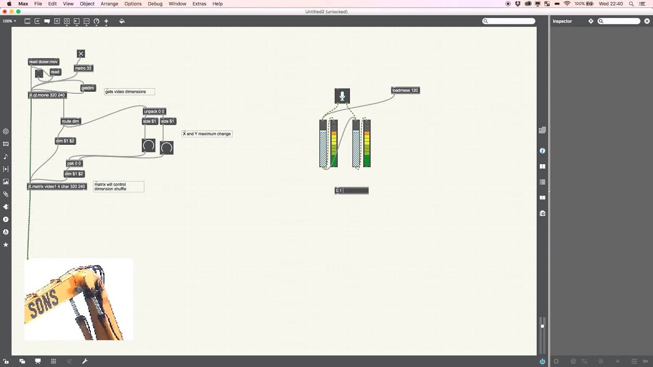 MAX MSP 7 BASICS: MY FIRST VIDEO MANIPULATION