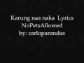 Karung Naa Naka - NoPetsAllowed Lyrics on screen