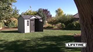 Lifetime 60222 10x8 Plastic Grey Storage Shed