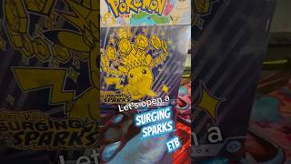 Opening a surging sparks ETB! (SIR) hit! #pokemon #pokemonchannel #pokemontcg #capcut #pokemoncards