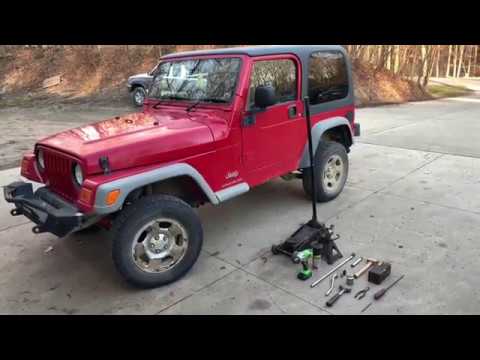 How To Remove The Front Axle and Change The U joint On YJ/TJ/XJ Jeep Wrangler