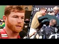CANELO ALVAREZ POKES FUN AT HITTING CALEB PLANT AT PRESSER; SAYS HE WILL KNOCK HIM OUT IN 8-9 ROUNDS