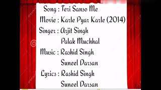 Teri Sanso Me Song Lyrics (Karle Pyaar Karle 2014) - YouTube