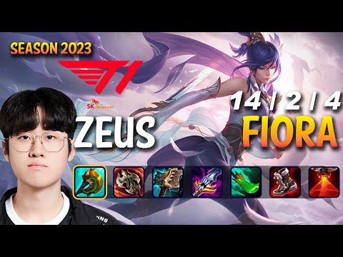 T1 Zeus FIORA vs YONE Top - Patch 13.20 KR Ranked