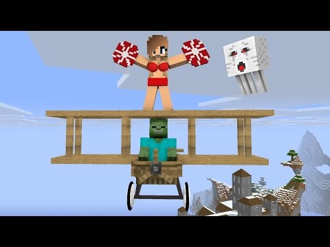 Monster School: Airplane Challenge - Minecraft Animation