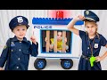 Five Kids Сatch A Thief In A Police Car More Children S Songs And Videos