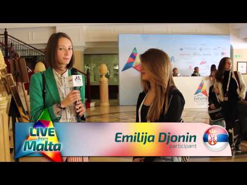 ESCKAZ live in Malta: Meeting Emilija Đonin (Serbia) in hotel