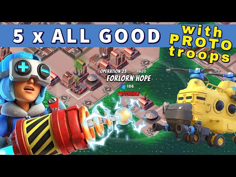 Maze, Redline, Rogue, Green Court & Torrent on Forlorn Hope - BOOM BEACH gameplay & attack strategy