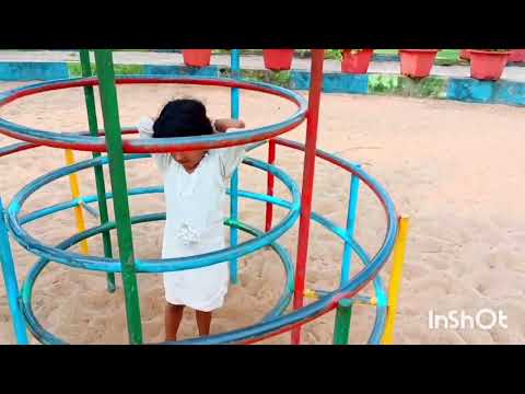 Swasthika and Sanvika at Vijaya Beach Park , Alleppey, Kerala