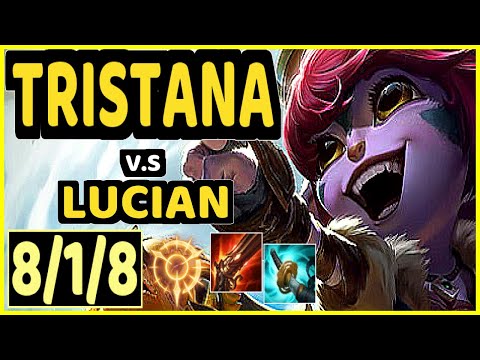 JUZINHO (TRISTANA) vs LUCIAN - 8/1/8 KDA BOTTOM ADC CHALLENGER GAMEPLAY - BR