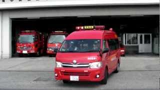 preview picture of video '利根沼田広域消防 指揮車 出場 トヨタ ハイエース F.D. Tone Numata command vehicle'