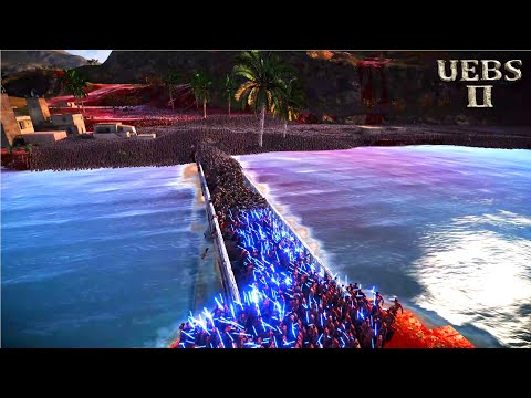 13,000 LASER KNIGHTS & WW2 TROOPS RESCUE HEROES FROM 2,000,000 ORCS | Battle Simulator 2 | UEBS 2