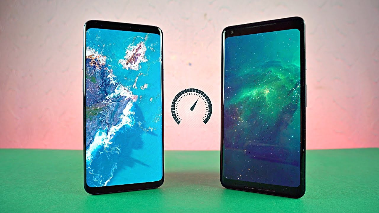 Samsung Galaxy S9 Plus vs Pixel 2 XL - Speed Test! (4K)