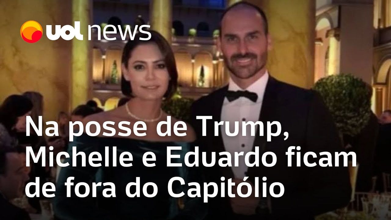 Nos EUA para posse de Trump, Michelle e Eduardo Bolsonaro ficam de fora do Capitólio