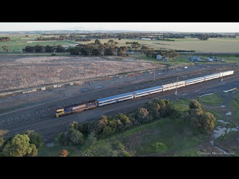 1AM8 JBRE "The Overland" Passenger Train  (24/7/2022) - PoathTV Australian Railways