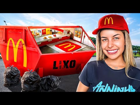 TRANSFORMEI UMA CAÇAMBA EM MC DONALDS!!