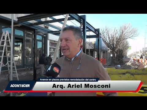 Marcos Juárez: Avanza la remodelación en la zona centro de la ciudad