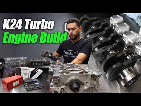 Rebuilding a BLOWN K24 Turbo Engine | Complete build Process