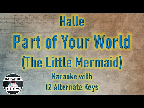 Halle - Part of Your World Karaoke Instrumental The Little Mermaid Lower Higher Male Original Key