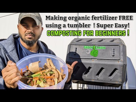 How to Make Home Compost using a tumbler | Super Easy & Fast ! | #organic #fertilizer #compost
