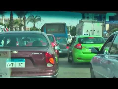 The traffic of Cairo is chaotic (There are even camels and oxen on the street)