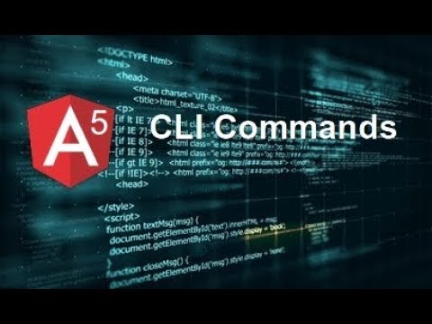 Angular 5 Cli Commands
