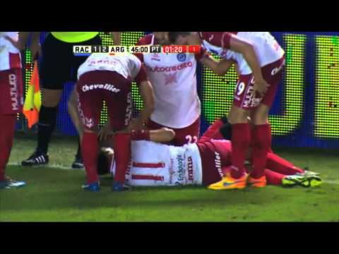 Gol de Batallini. Racing 1 - Argentinos 2. Fecha 11. Primera División 2016.