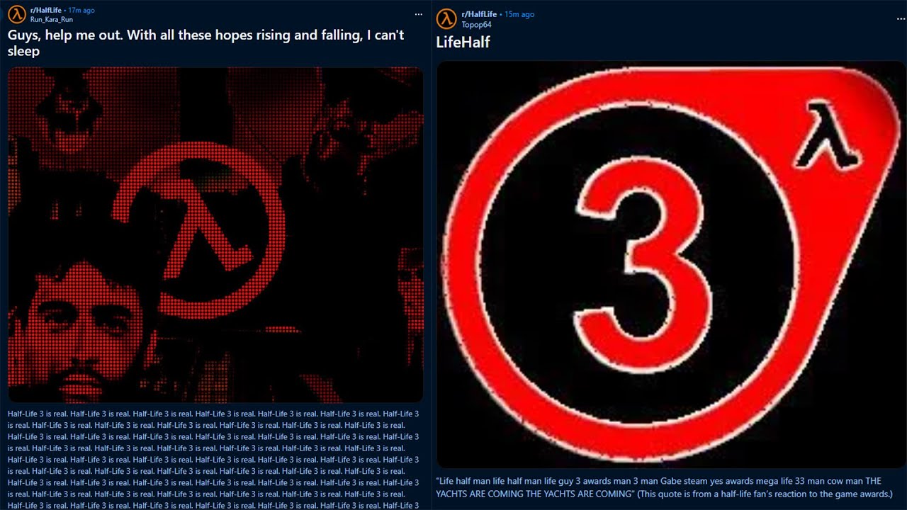 Half-Life fans after The Game Awards