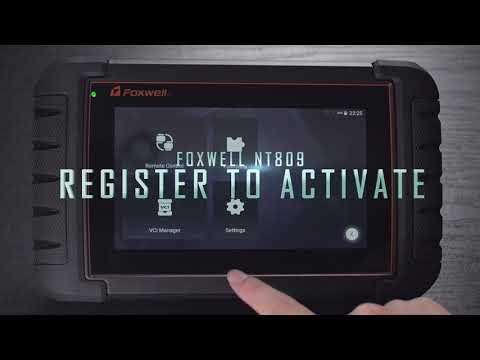 Foxwell NT809 User Manual: Register to activate and download software