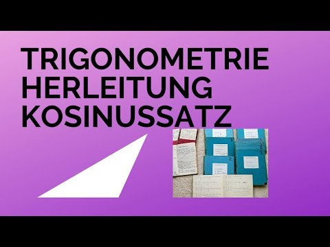 Trigonometrie, Herleitung Kosinussatz, stumpfwinkliges Dreieck