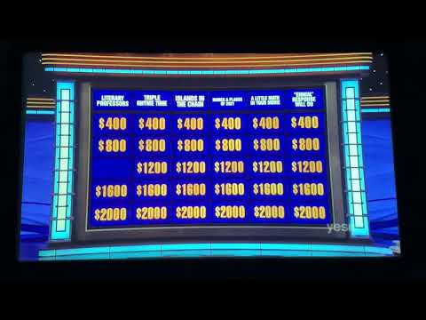 Double Jeopardy, PROFESSOR’S TOURNAMENT Day 3 - 2nd Daily Double (12/8/21)