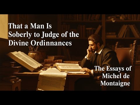 Video thumbnail for Essays of Michel de Montaigne (Chap. 1.31)