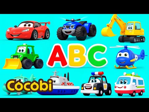 Learn Alphabets with Cars! + More ABC Songs for Kids | Cocobi