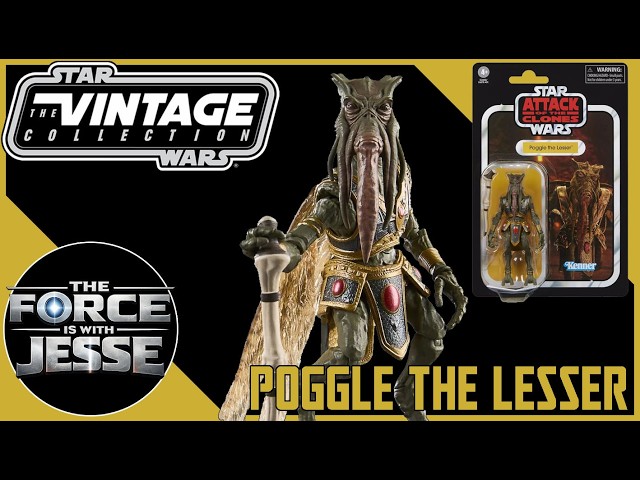Vídeo relacionado con Star Wars La colección Vintage, Poggle el Menor, Ataque de los Clones, Figura Coleccionable de 9,5 cm