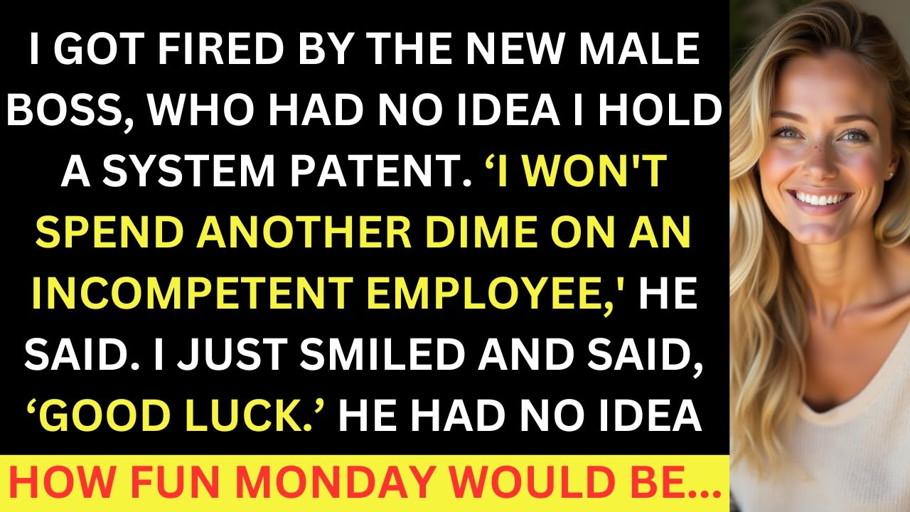 I Got Fired By A Clueless Boss Who Didn't Know I Hold A System Patent, How Fun Monday Would Be...