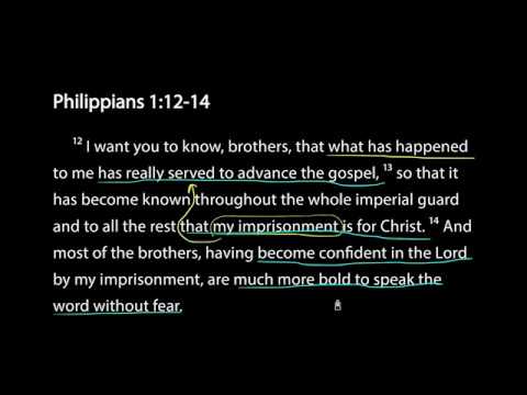 Savoring Scripture - Philippians 1:12-14