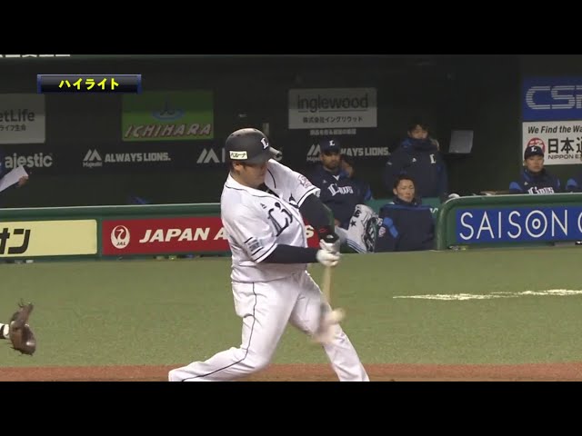 4/3 ライオンズ対マリーンズ ハイライト