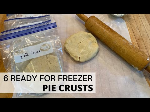6 Pie Crusts ready for freezer in 10 min!