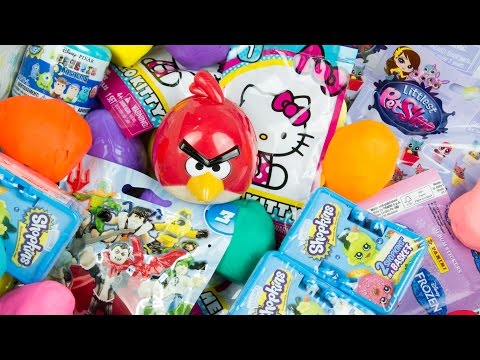 50 SURPRISE EGGS BLIND BAGS! Shopkins Littlest Pet Shop Mashems Hello Kitty Kinder Surprise Play Doh Video