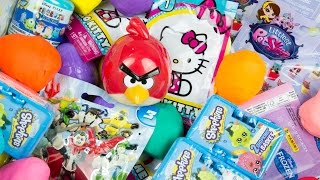 50 SURPRISE EGGS BLIND BAGS! Shopkins Littlest Pet Shop Mashems Hello Kitty Kinder Surprise Play Doh