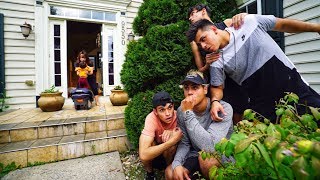 DELIVERING A BABY TO RANDOM HOUSES!  (funny reactions)